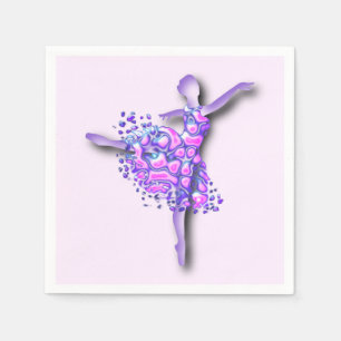 Serviette En Papier Ballerina Napkins Danseur de ballet femme