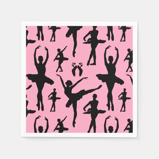 Serviette En Papier Ballerina Silhouette (Devant)