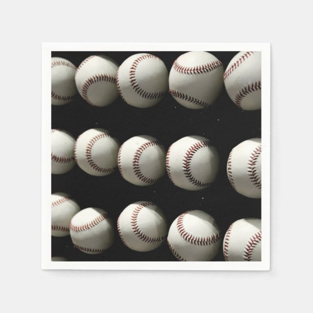 Serviette En Papier Balles de baseball (Devant)