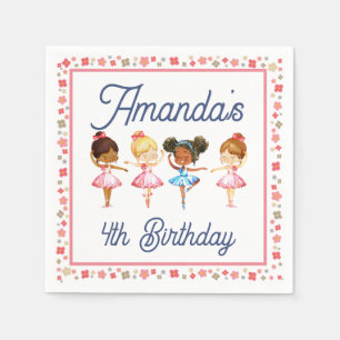 Serviette En Papier Ballet Cute Girls Ballerina Anniversaire