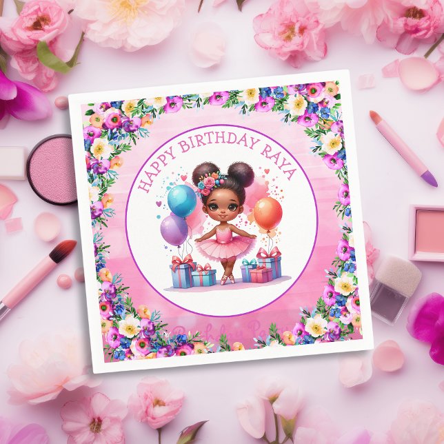 Serviette En Papier Ballet Thématique Fête d'anniversaire de la fille (Créateur téléchargé)