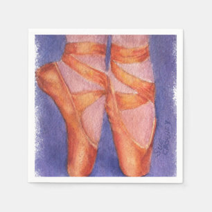 SERVIETTE EN PAPIER BALLET TOE CHAUSSURES PAPIER NAPKINS