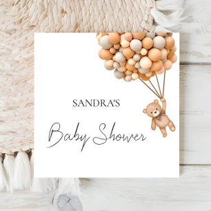 Serviette En Papier Ballon en forme de nounours neutre We Can Bearly W
