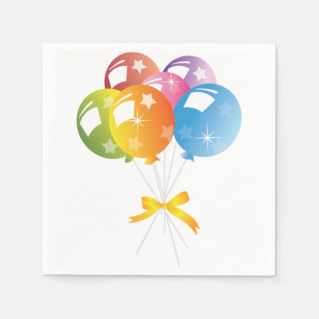 Serviette En Papier Ballons (Devant)