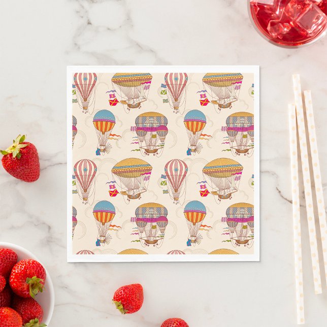 Serviette En Papier Ballons à air chaud rayé (Créateur téléchargé)