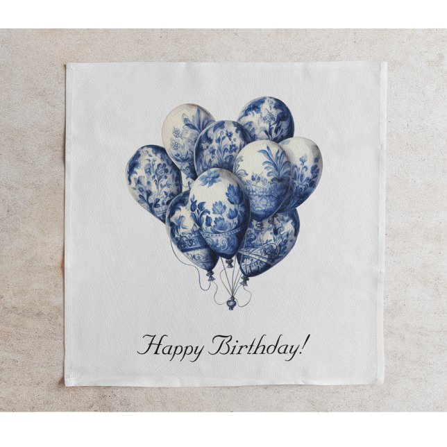Serviette En Papier Ballons bleus Delft personnalisable (Créateur téléchargé)