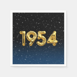 Serviette En Papier Ballons de fête 1954 Étoiles Serviettes