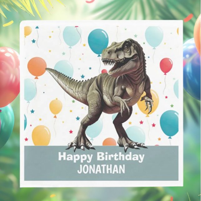 Serviette En Papier Ballons du parti Dinosaur (Jurassic Birthday Party!)