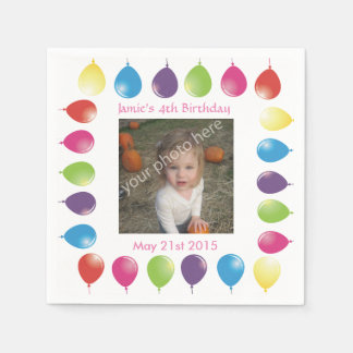 Serviette En Papier ballons lumineux serviettes personnalisables servi