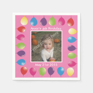 Serviette En Papier ballons lumineux serviettes personnalisables servi