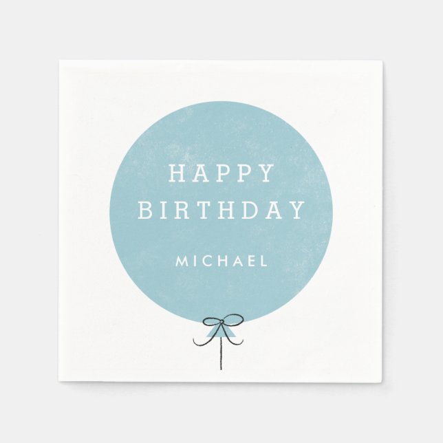 Serviette En Papier Balloon Party Napkin - Sky (Devant)