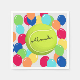 Serviette En Papier Balloons colorés Ballon de football amusant Servie