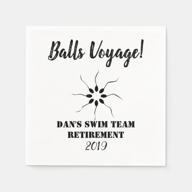 Serviette En Papier Balls Voyage | Retraite de l'équipe de natation |  (Devant)