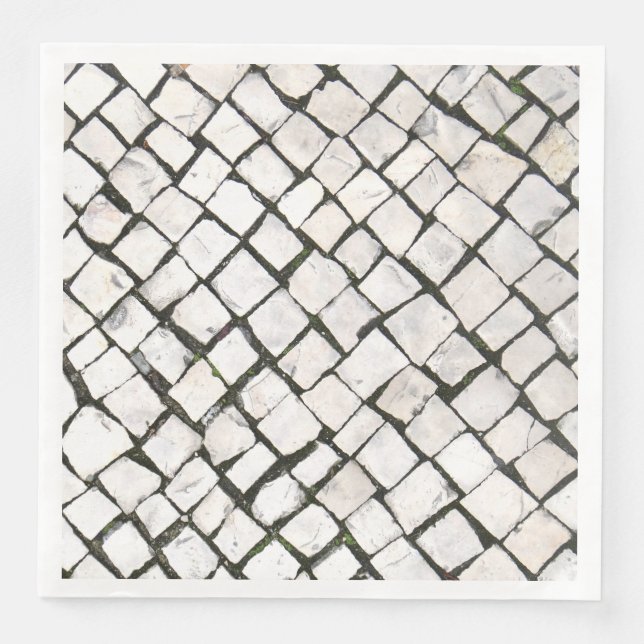 Serviette En Papier Balnéaire portugais / Calçada Portuguesa (Devant)