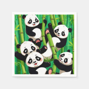 Serviette En Papier Bamboo Panda
