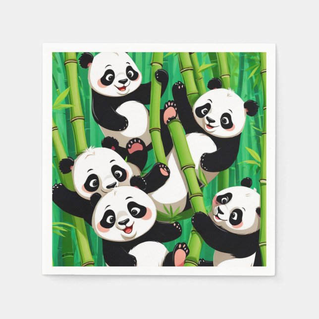 Serviette En Papier Bamboo Panda (Devant)