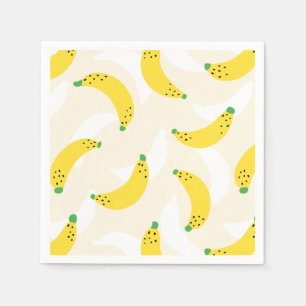 Serviette En Papier Banana Pop Crème jaune