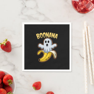 Serviette En Papier Banane fantôme mignon Boonana Halloween