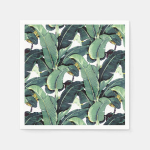 Serviette En Papier Banane Feuille Palm Tree Papier Tropical Napkins
