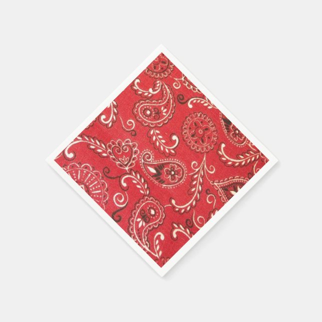 Serviette En Papier Bandana rouge (Coin)