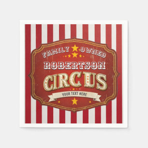 Serviette En Papier Bande de cirque personnalisée - Nom de famille Vin