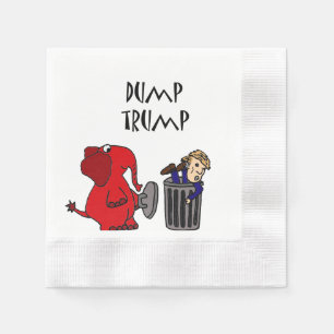 Serviette En Papier Bande dessinée politique d'atout drôle de décha