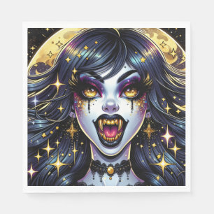 Serviette En Papier Bande dessinée Style Vampire Halloween Party