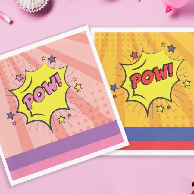 Serviette En Papier Bande dessinée Superhero Anniversaire unique pour  (Créateur téléchargé)