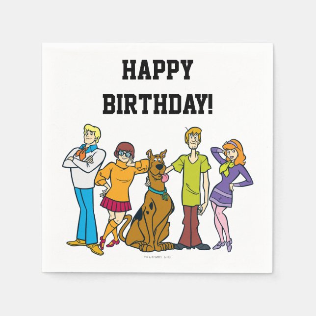 Serviette En Papier Bande entière 14 Mystery Inc (Devant)