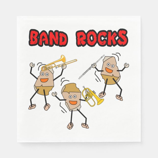 Serviette En Papier Bande Rocks (Devant)