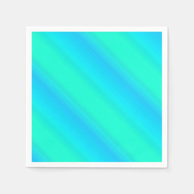 Serviette En Papier Bandes aurora - bleu, aqua, turquoise (Devant)