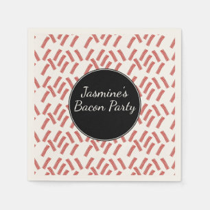 Serviette En Papier Bandes de Bacon Anniversaire Tout Âge