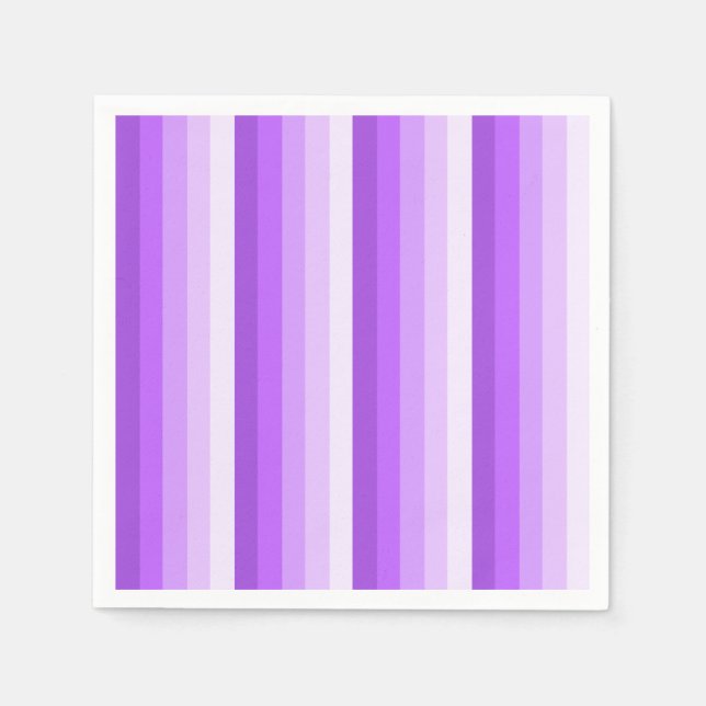 Serviette En Papier Bandes d'ombre pourpres (Devant)