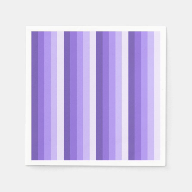 Serviette En Papier Bandes d'ombre violette (Devant)