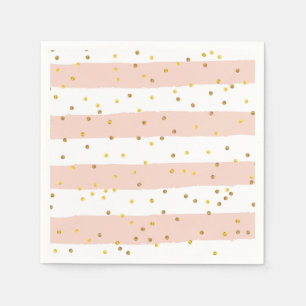Serviette En Papier Bandes et Pois