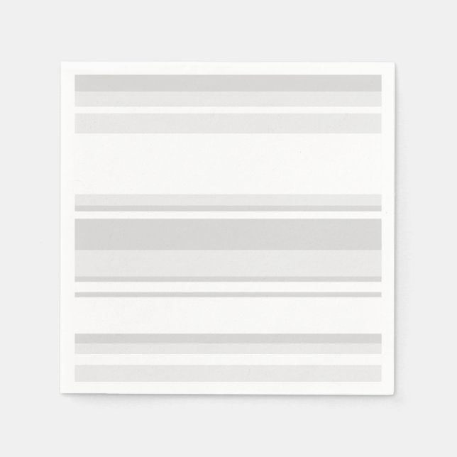 Serviette En Papier Bandes gris clair (Devant)