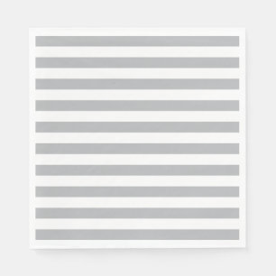 Serviette En Papier Bandes horizontales grises