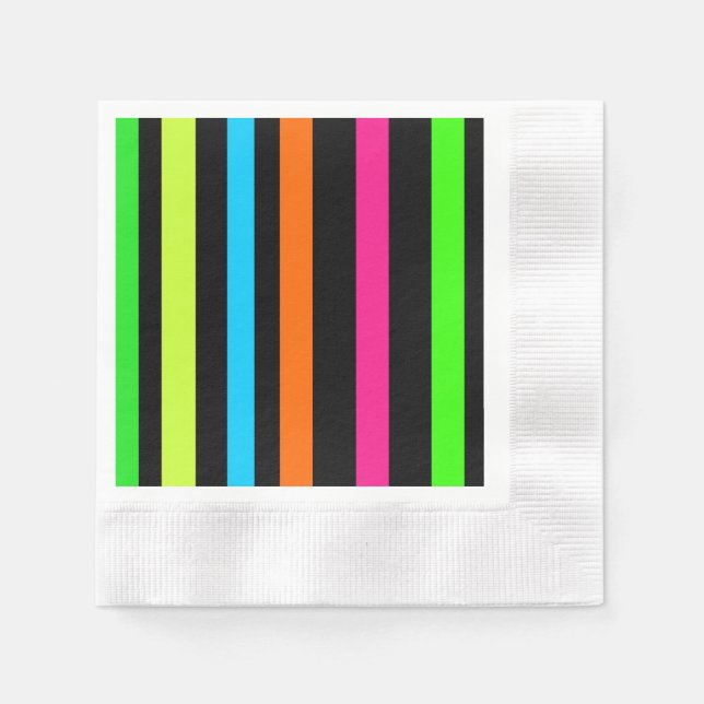 Serviette En Papier Bandes néon (Devant)