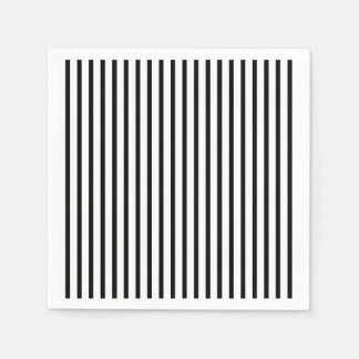 Serviette En Papier Bandes noires et blanches