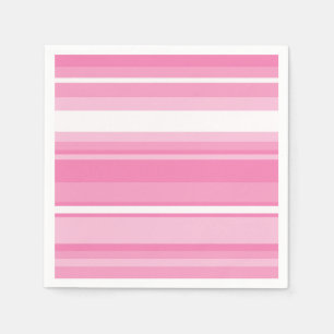 Serviette En Papier Bandes roses