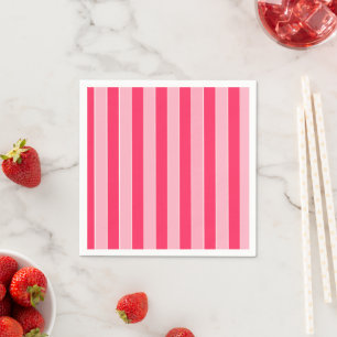 Serviette En Papier Bandes roses