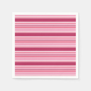 Serviette En Papier Bandes roses