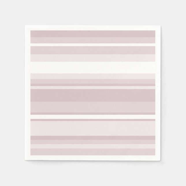 Serviette En Papier Bandes roses à quartz rose (Devant)