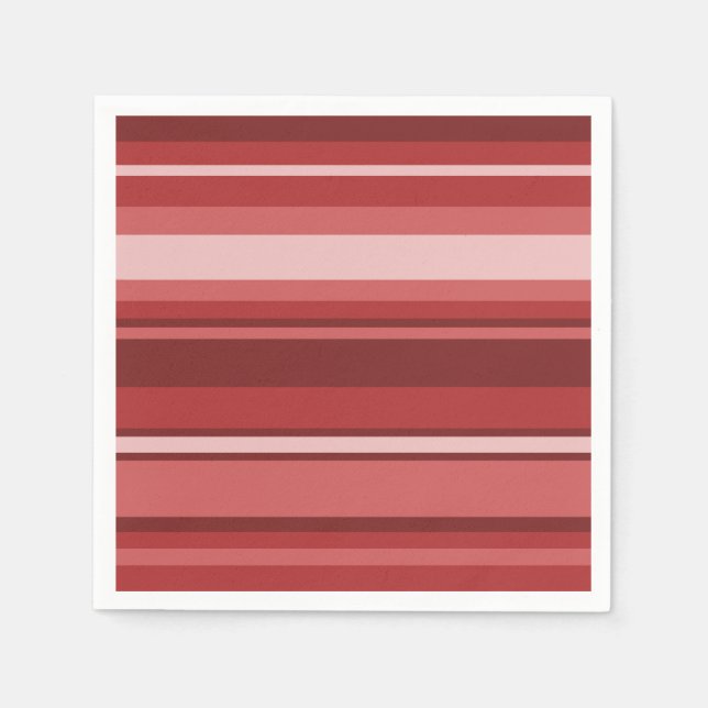 Serviette En Papier Bandes rouges (Devant)