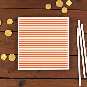 Serviette En Papier Bandes rouges et crème