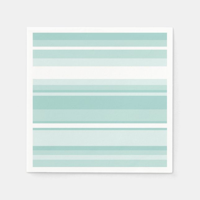 Serviette En Papier Bandes vertes à la menthe (Devant)