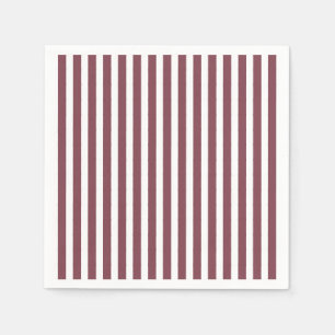 Serviette En Papier bandes verticales rouges simples