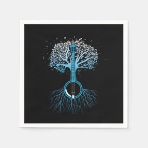 Serviette En Papier Banjo Tree Country Music Bluegrass Musician Cadeau