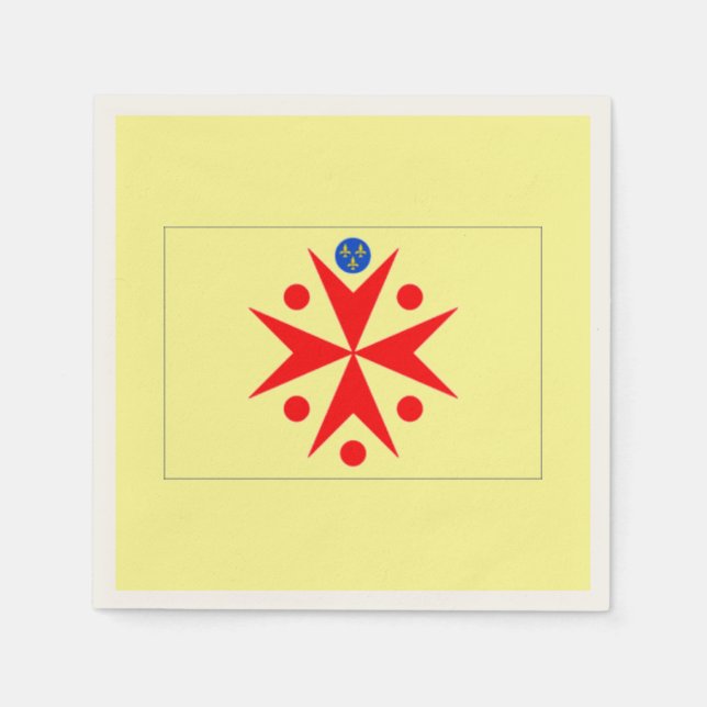 Serviette En Papier Bannière Grand-Duché de Toscane - jaune (Devant)