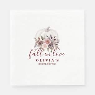 Serviette En Papier Baño Bohème Bourguignon automne floral Mariage de